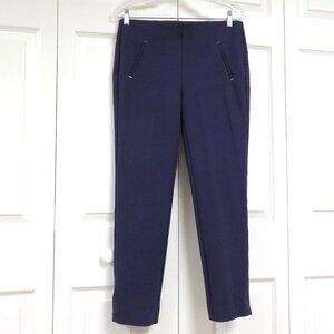 Chico's 0 Ponte Knit Ankle Pants US Size 4 Purple Solid